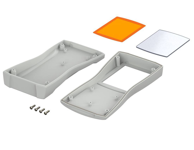 BOPLA BS 702 DIS-7035 (82702235) - obudowa z ABS z oknem wyświetlacza (184,3 x 93 x 35,4 mm)