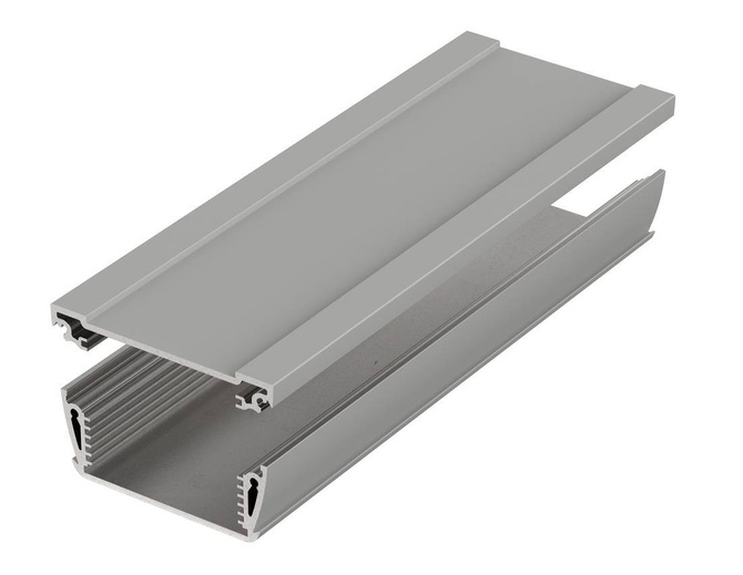 Bopla ASPH 830-0200 9006 (94211200) - asymetryczny profil aluminiowy półotwarty (74 x 32,8 x 200 mm)