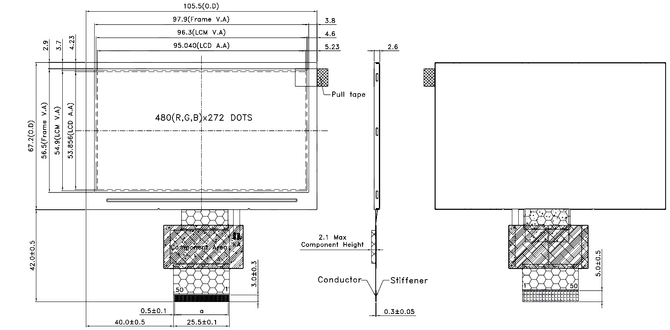 Powertip PH480272T016-ZFA - wyświetlacz z pełnym kątem widzenia