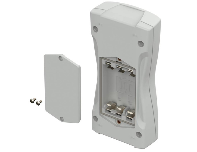 BOPLA BS 603 DIS-7035 (82603235) - obudowa z ABS z oknem wyświetlacza i pojemnikiem na baterie (159,4 x 77,9 x 33,5 mm)