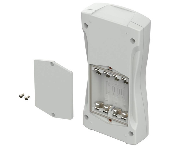 BOPLA BS 704 DIS-7035 (82704235) - ABS enclosure with display screen and battery compartment (184.3 x 93 x 35.4 mm)