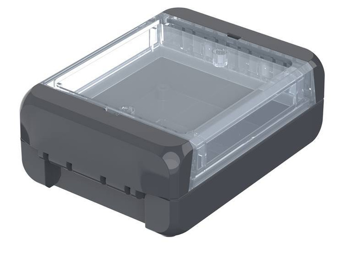 Bopla B 100804 PC-V0-G 7024 (96022144) - universal enclosure with crystal-clear lid (113 x 80 x 40 mm)