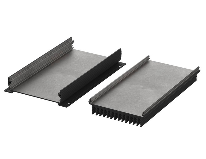 BOPLA ABPH 1000-0200 KWL (84410200) - aluminium profile, horizontally-divided with wall brackets and radiator (106 x 32 x 200 mm)