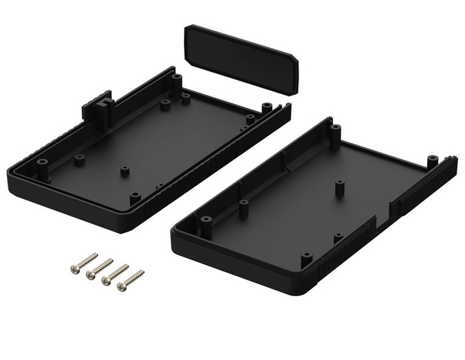 Bopla BOS 761-9005 (34761000) - obudowa ręczna z wgłębieniem powierzchni pod montaż licujący klawiatur i bocznym przełącznikiem on-off (157 x 84 x 30 mm)