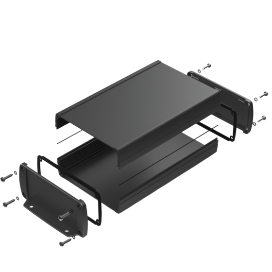 Teko - TEKAM series (TEKAM-33L/E.9) -  open aluminum alloy enclosure (175 x 105.9 x 45.8 mm)