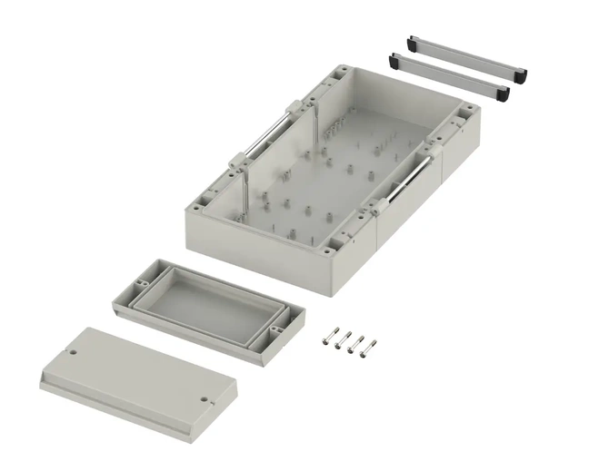Bopla RD 5000 BK (79000700) - rear lid with seal and terminal compartment on both sides CombiCard 5000-7000 (175.7 x 236.7 x 50 mm 3U 20HP)