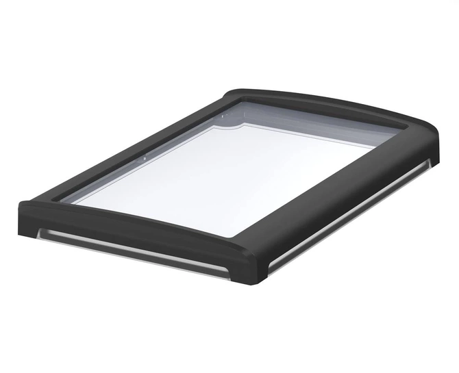 Bopla BOV 2114_ FO 9005 D G (48326450) - BoVersa transparent plastic lid with open black design cover (210 x 140 x 24 mm)