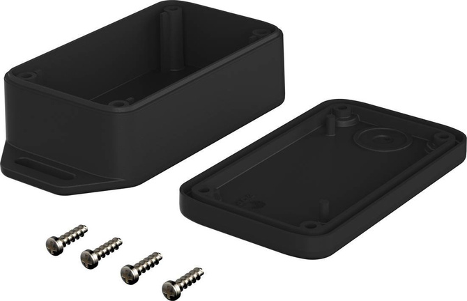 Bopla BL 704025 WL2 DO-9005 (16174565) - enclosure with wall brackets and lid fixing from the top (71.1 x 43.2 x 26 mm)