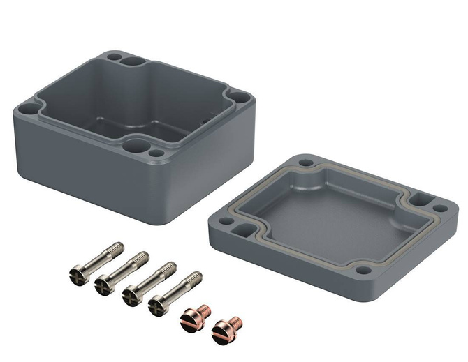 Bopla A 101 (01101000) - aluminium enclosure with neoprene seal (58 x 64 x 34 mm)