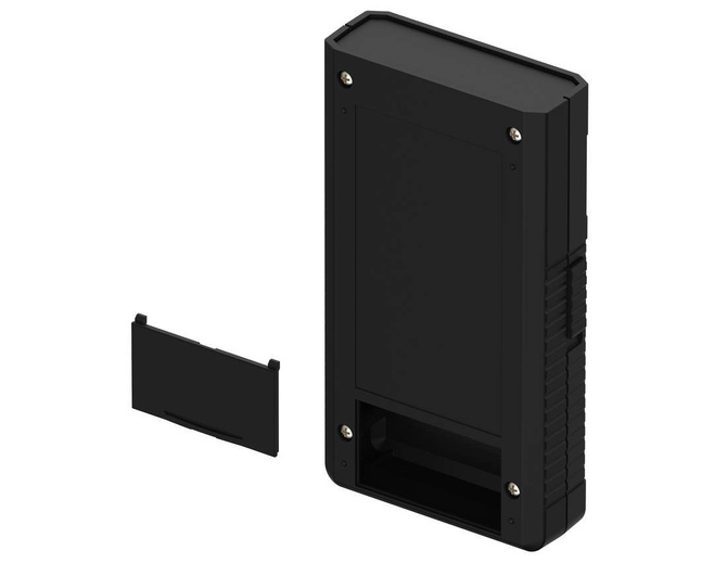 Bopla BOS 757-9005 (34757000) - hand-held enclosure with battery compartment (2 x 9V) , display screen and side-fitted slide for switch (157 x 84 x 30 mm)