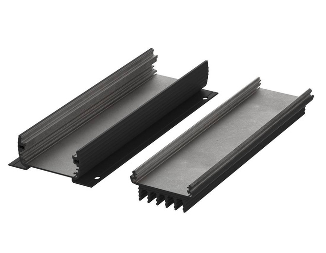 BOPLA ABPH 600-0200 KWL (84406200) - aluminium profile, horizontally-divided with wall brackets and radiator (57 x 32 x 200 mm)