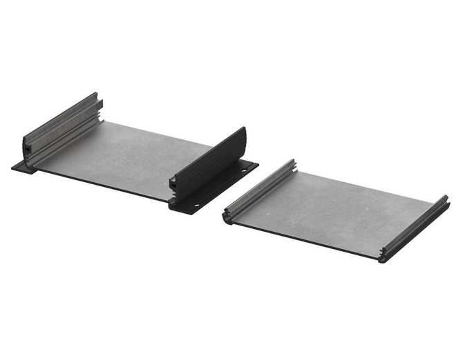 BOPLA ABPH 1300-0100 WL (84313100) - aluminium profile, horizontally-divided with wall brackets(138 x 34 x 100 mm)