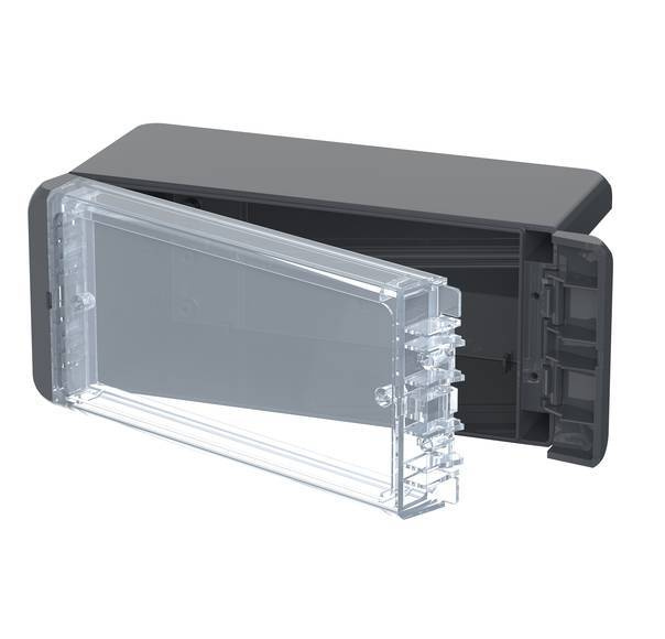 Bopla B 180809 PC-V0-G 7024 (96024134) - obudowa uniwersalna z przezroczystą pokrywą (191 x 80 x 90 mm)