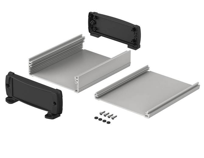 BOPLA ELPH 1240-0150 DW (83246150.S7) - aluminium profile horizontally-divided with wall brackets (120 x 42 x 150 mm)