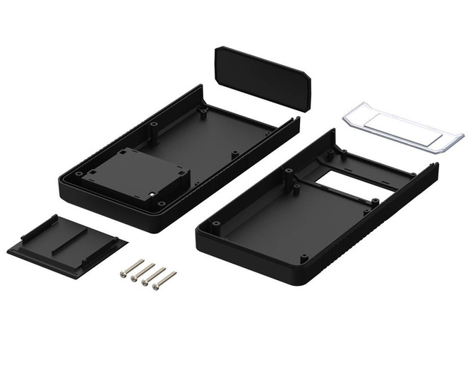 Bopla BOS 800-9005 (34800000) - hand-held enclosure with battery compartment (4 x 1,5V) and panoramic display screen (196 x 100 x 40 mm)