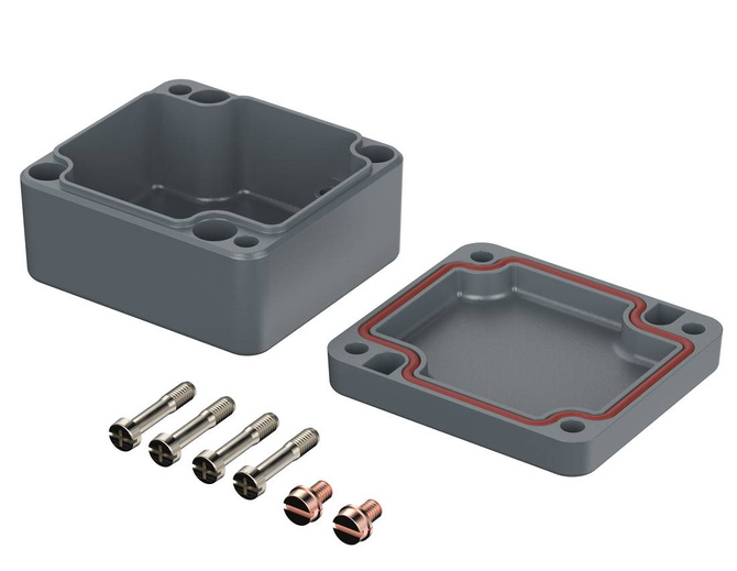 Bopla A 101 SIL (01101010) - aluminium enclosure with silicone seal (58 x 64 x 34 mm)