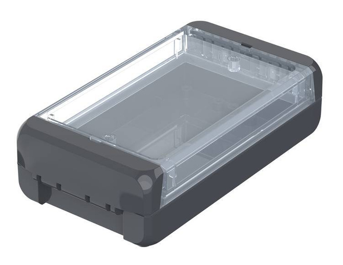 Bopla B 140804 PC-V0-G 7024 (96023144) - universal enclosure with crystal-clear lid (151 x 80 x 40 mm)