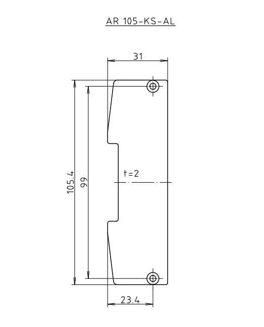 Bopla AR 105-KS-AL (87304110) - aluminiowe covery boczne do profili podstawowych typu ARP (G) 105/31