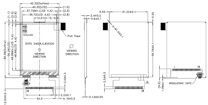 Powertip PH240320T-062-L-Q - TFT display