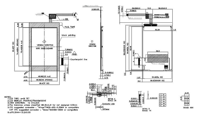 Powertip PH320480T009-LAC11 - CTP display