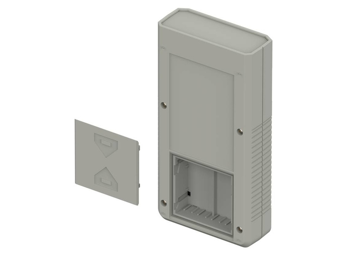 Bopla BOS 801-7038 (34801001) - hand-held enclosure with battery compartment (4 x 1,5V) and display screen (196 x 100 x 40 mm)