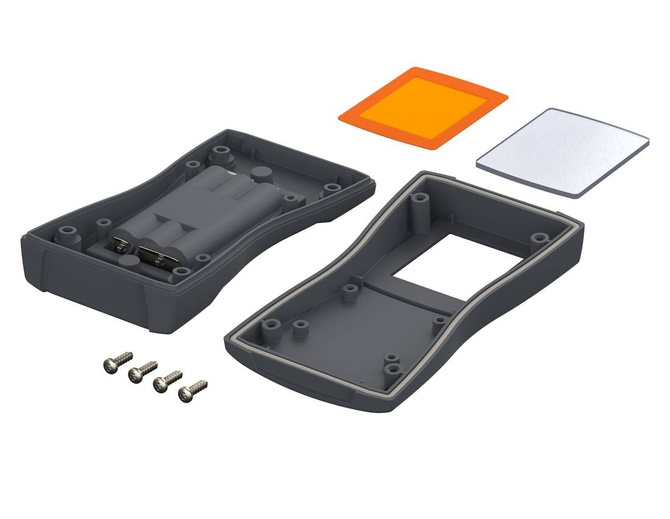 BOPLA BS 404 DIS-7024 (82404224) - obudowa z ABS z oknem wyświetlacza i pojemnikiem na baterie (119,3 x 64,9 x 26,5 mm)