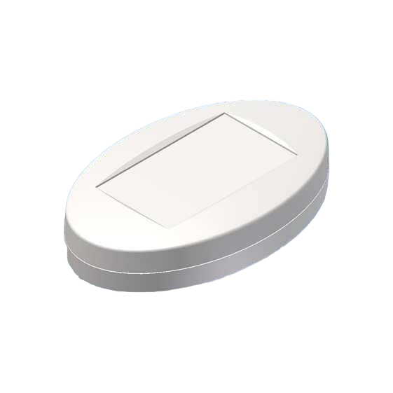 Teko - seria OVOTEK (OK2-B2.7) - obudowa owalna w kolorze białym (165,3 x 103,2 x 38,5 mm)