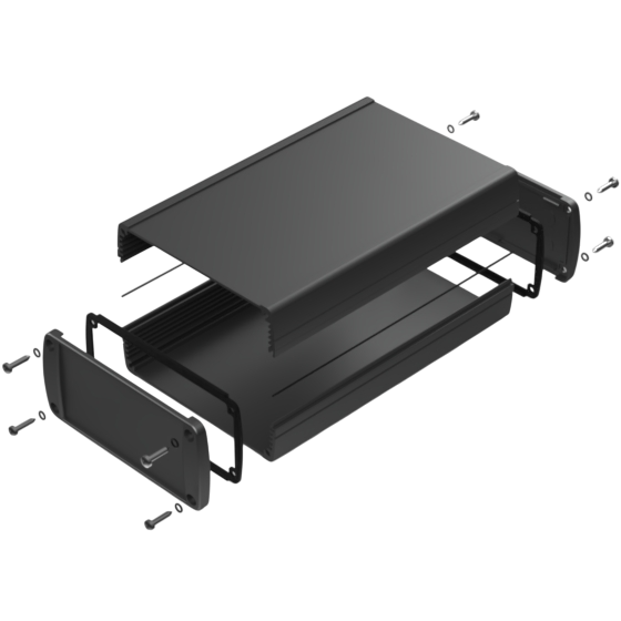 Teko - seria TEKAM (TEKAM-33L.9) - półotwarta obudowa aluminiowa (175 x 105,9 x 45,8 mm)