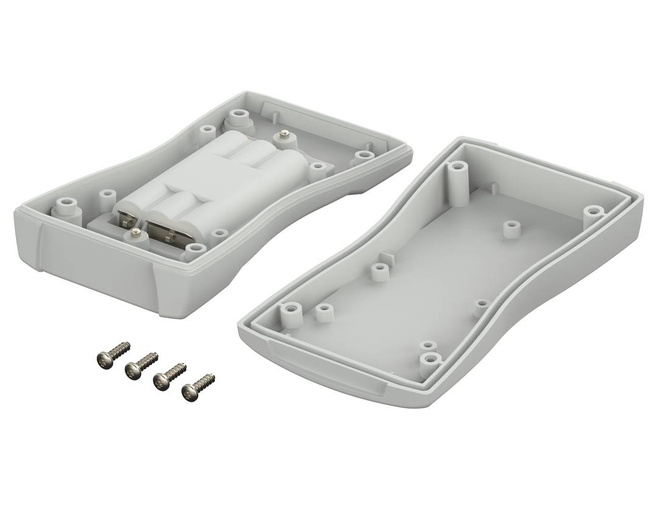 BOPLA BS 401 F-7035 (82401135) - obudowa z ABS z pojemnikiem na baterie (119,3 x 64,9 x 26,5 mm)