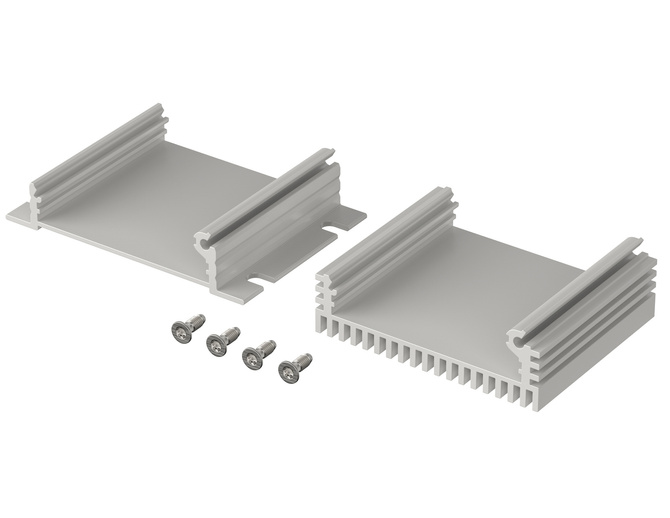 Bopla F 524-50 KWL (97453050) - aluminium profile with wall brackets and radiator (55.3 x 24.4 x 50 mm)