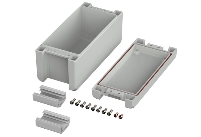 Bopla BA 180809 F SIL-7035 (00124135.SIL) - aluminum enclosure with a recess in the cover and silicone lid seal (199 x 86 x 90 mm)