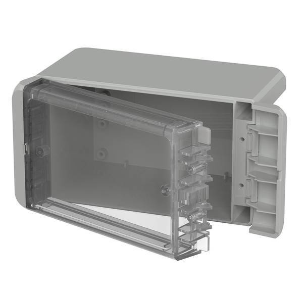 Bopla B 140809 PC-V0-G 7035 (96023135) - universal enclosure with crystal-clear lid (151 x 80 x 90 mm)