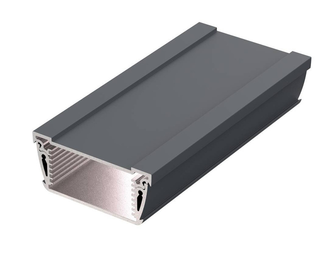 Bopla ASPH 830-0150 7024 (94212150) - asymetryczny profil aluminiowy półotwarty (74 x 32,8 x 150 mm)