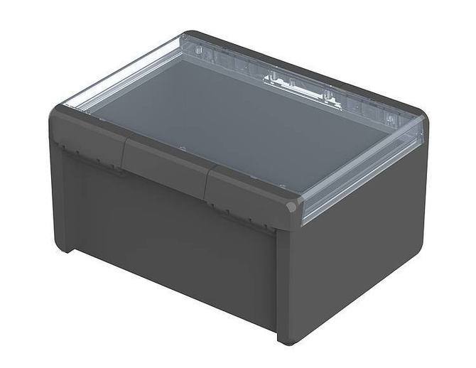 Bopla B 233016 PC-V0-G 7024 (96028574) - universal enclosure with crystal-clear lid (239 x 300 x 160 mm)