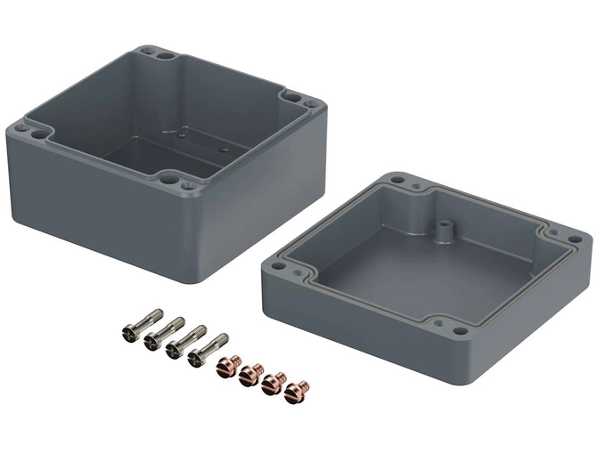 Bopla A 121 (01121000) - aluminium enclosure with neoprene seal (140 x 140 x 91 mm)