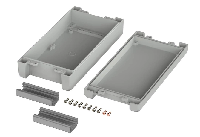 Bopla BA 241306-7035 (00115225) - obudowa aluminiowa bez wgłębienia w pokrywie  z uszczelką neoprenową (259 x 128 x 60 mm)