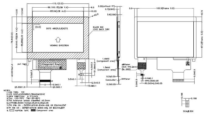 Powertip PH480272T009-IBC06 - CTP display