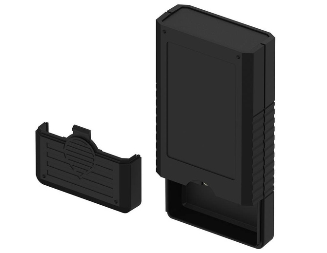 Bopla BOS 503-9005 (34503000) - hand-held enclosure with battery compartment (2 x 9V) and continous membrane keypad area (120 x 60 x 25 mm)