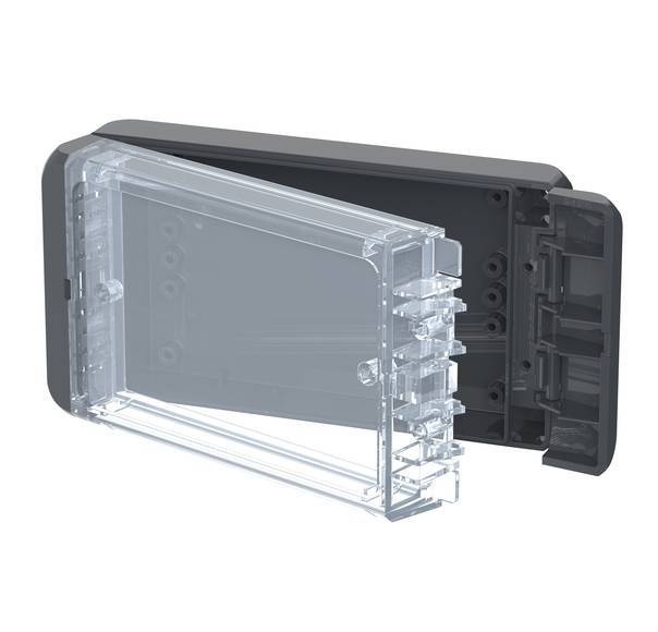 Bopla B 140804 PC-V0-G 7024 (96023144) - obudowa uniwersalna z przezroczystą pokrywą (151 x 80 x 40 mm)