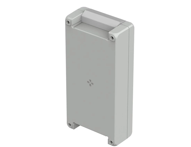 Bopla BA 241306 F-7035 (00125225) - aluminum enclosure with a recess in the cover and neoprene seal (259 x 128 x 60 mm)