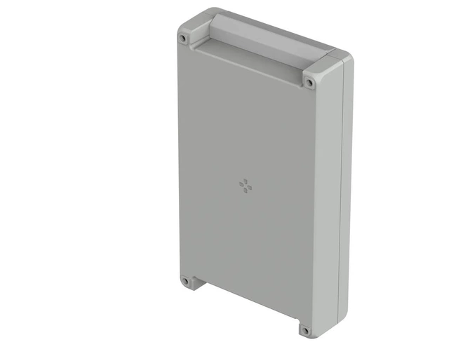 Bopla BA 281706 F-7035 (00126325) - aluminum enclosure with a recess in the cover and neoprene seal (299 x 173 x 60 mm)