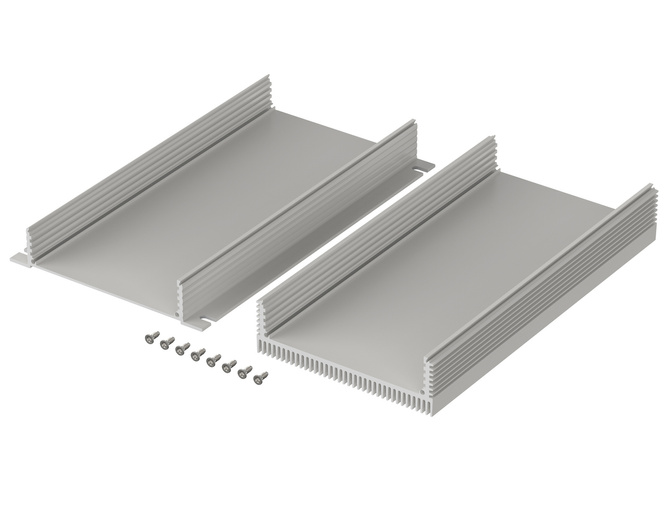 Bopla F 1048-220 KWL (97418220) - profil aluminiowy półotwarty do montażu naściennego z radiatorem (105 x 48 x 220 mm)