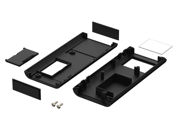 Bopla BOS 600-9005 (34600000) - obudowa ręczna z pojemnikiem na baterie (2 x 9V) i otworowaniem na wyświetlacz (172 x 77 x 25 mm)