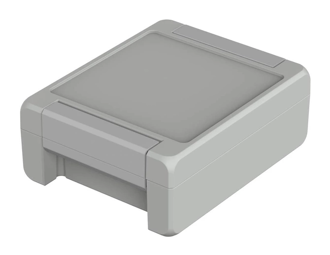 Bopla BA 141306 F-7035 (00123225) - aluminum enclosure with a recess in the cover and neoprene seal (159 x 128 x 60 mm)