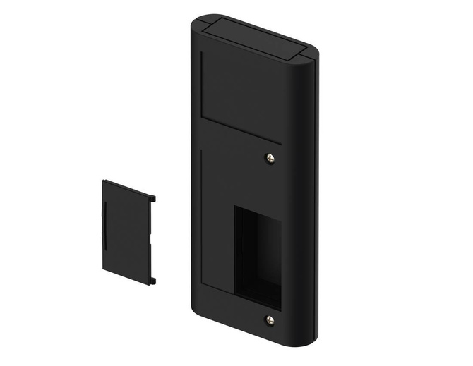 Bopla BOS 601-9005 (34601000) - hand-held enclosure with battery compartment (2 x 9V) and continuous membrane keypad area (172 x 77 x 25 mm)