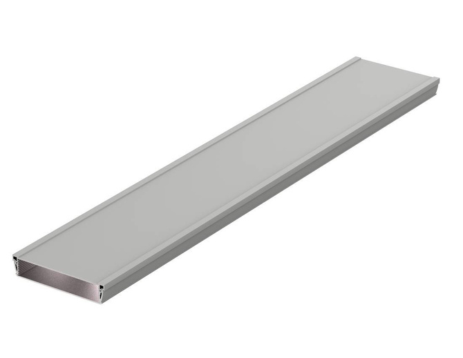 Bopla ASPH 1850-1000 9006 (94241000) - asymetryczny profil aluminiowy półotwarty (187 x 54,6 x 1000 mm)