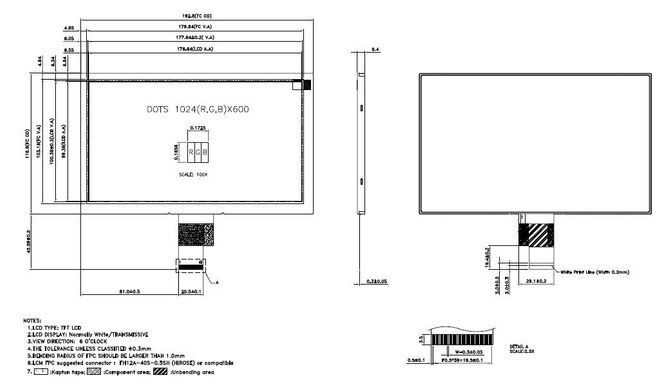 Powertip PH102600T019-IBA - TFT display