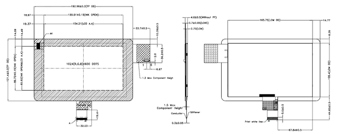 Powertip PH102600T013-ZFC06 - full viewing angle display