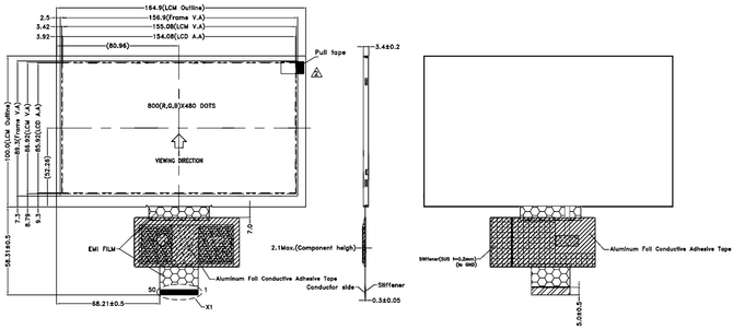 Powertip PH800480T013-IHA - wyświetlacz TFT