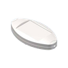 Teko - seria OVO-2 (OVO-2IR.7) - obudowa do pilota w kolorze białym z otworem na LED (95,5 x 51 x 17,3 mm)